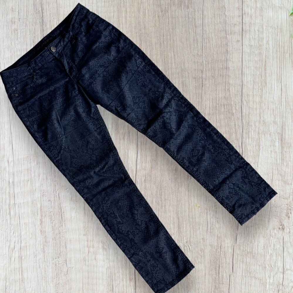 LIVERPOOL Black Gray Snake Python Print Stretch D… - image 1